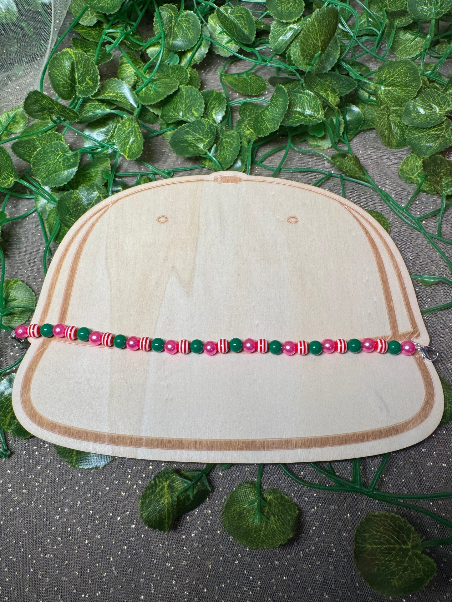 Pink Christmas Tree Cake Hat Chain Wholesale