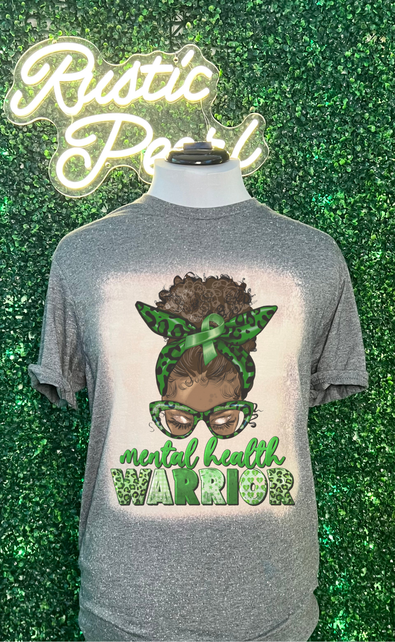 Mental Health Warrior Messy Bun Shirts