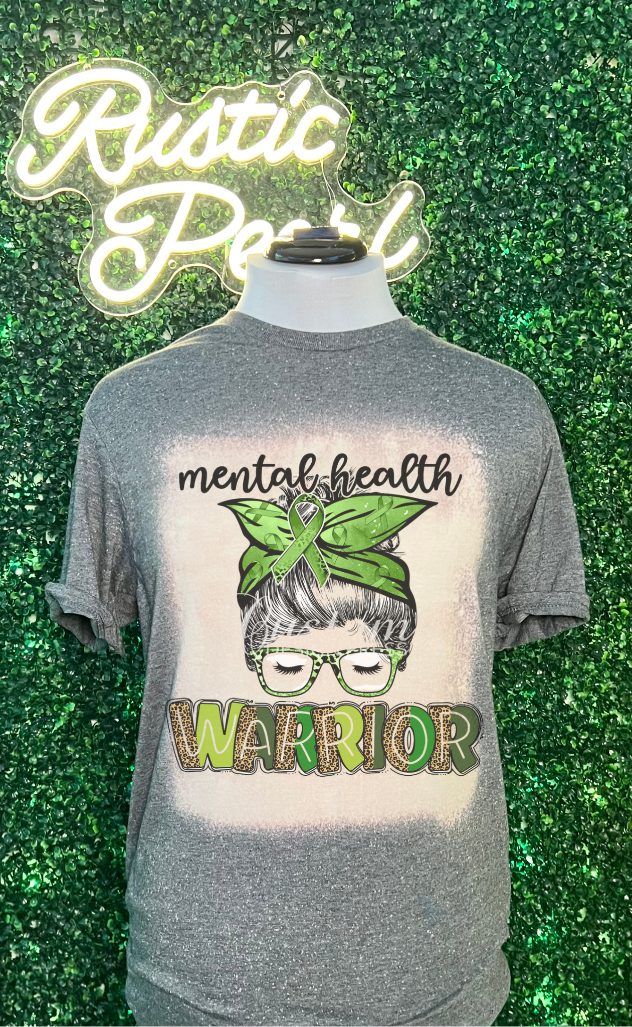 Mental Health Warrior Messy Bun Shirts