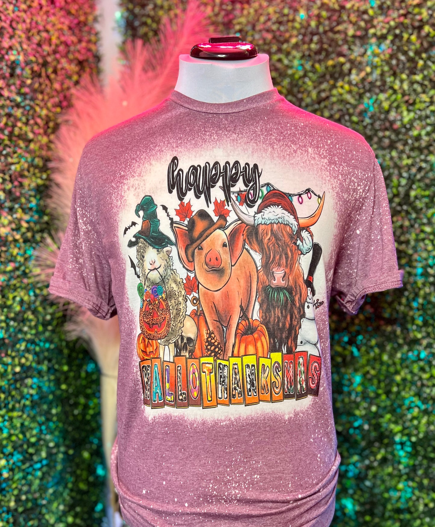 Happy Hallothanksmas Farm Animals Shirt