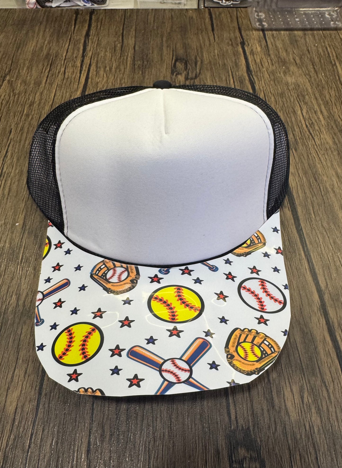 Baseball Softball Single Hat Bill DTF Prints
