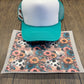 Cow Flowers Single Hat Bill DTF Prints