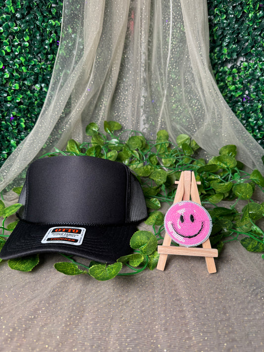 Sequins Smiley Face Hat Patch Wholesale