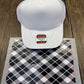 Black Strips Plaid Single Hat Bill DTF Prints