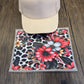 Red Flower Black Leopard Single Hat Bill DTF Prints