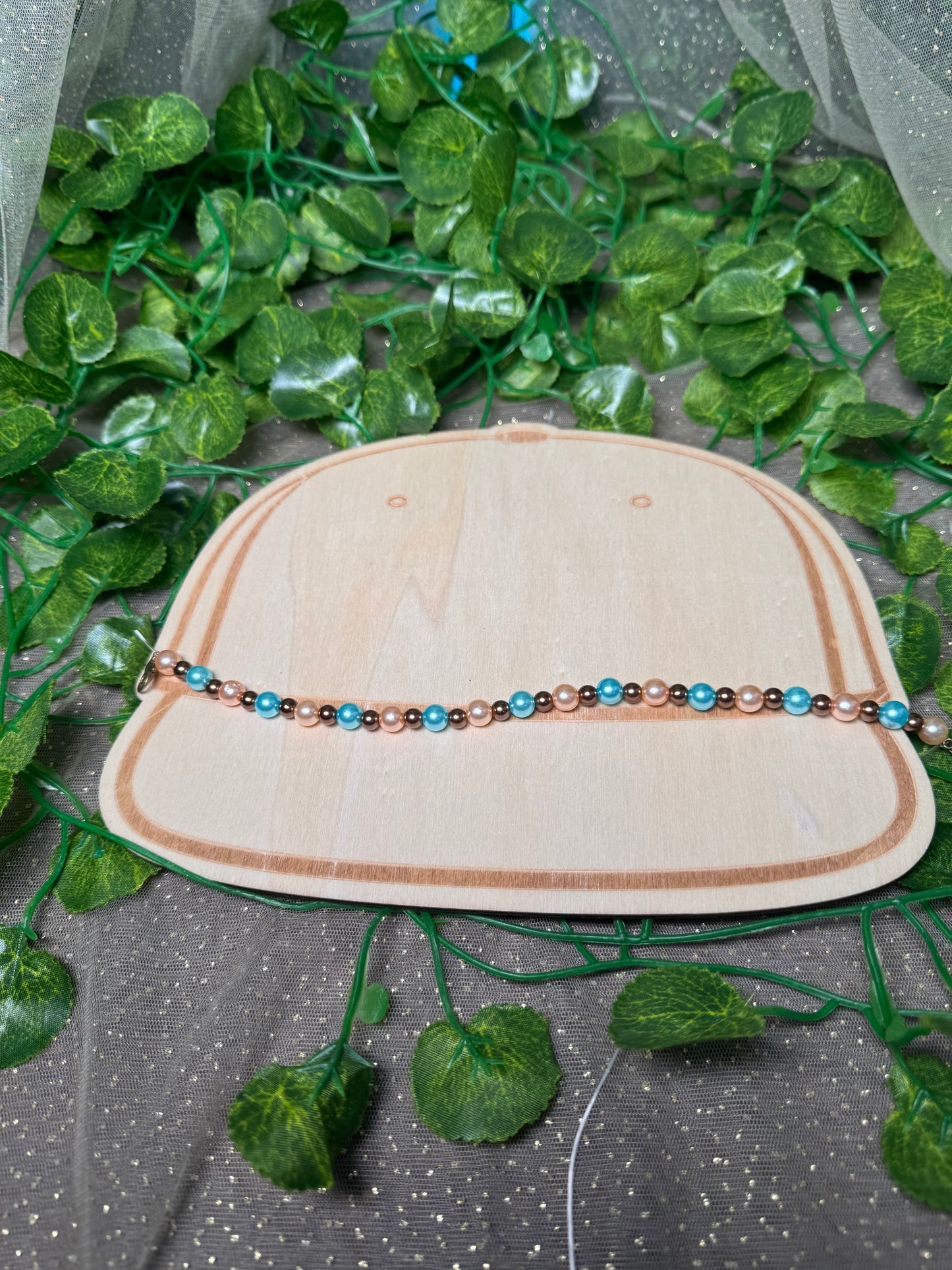 Turquoise and Coral Hat Chain Wholesale