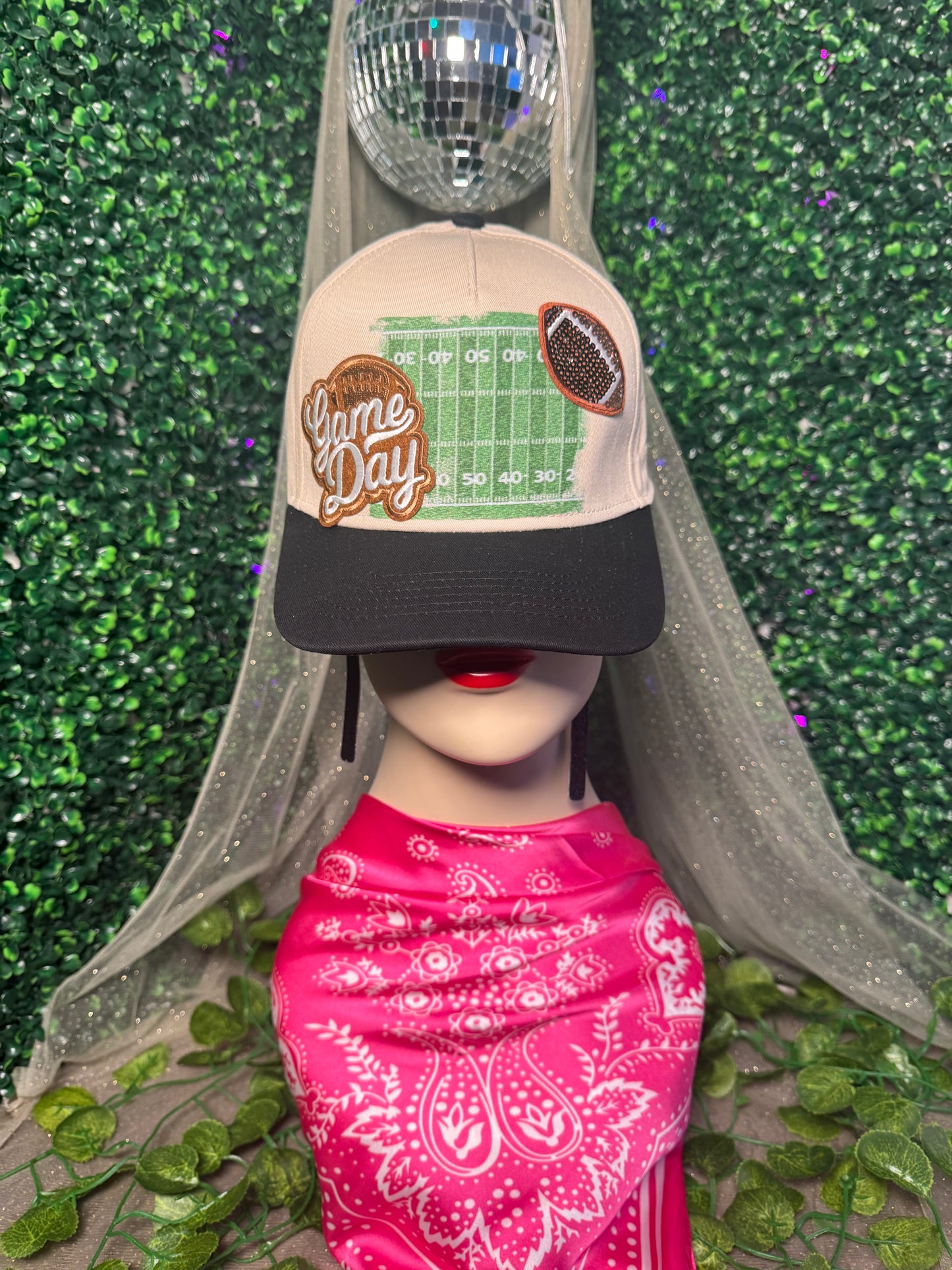 Football Field DTF Prints Hat Patch Wholesale