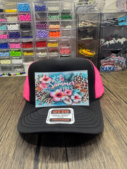 Summer Vibes Single Front Hat DTF Prints