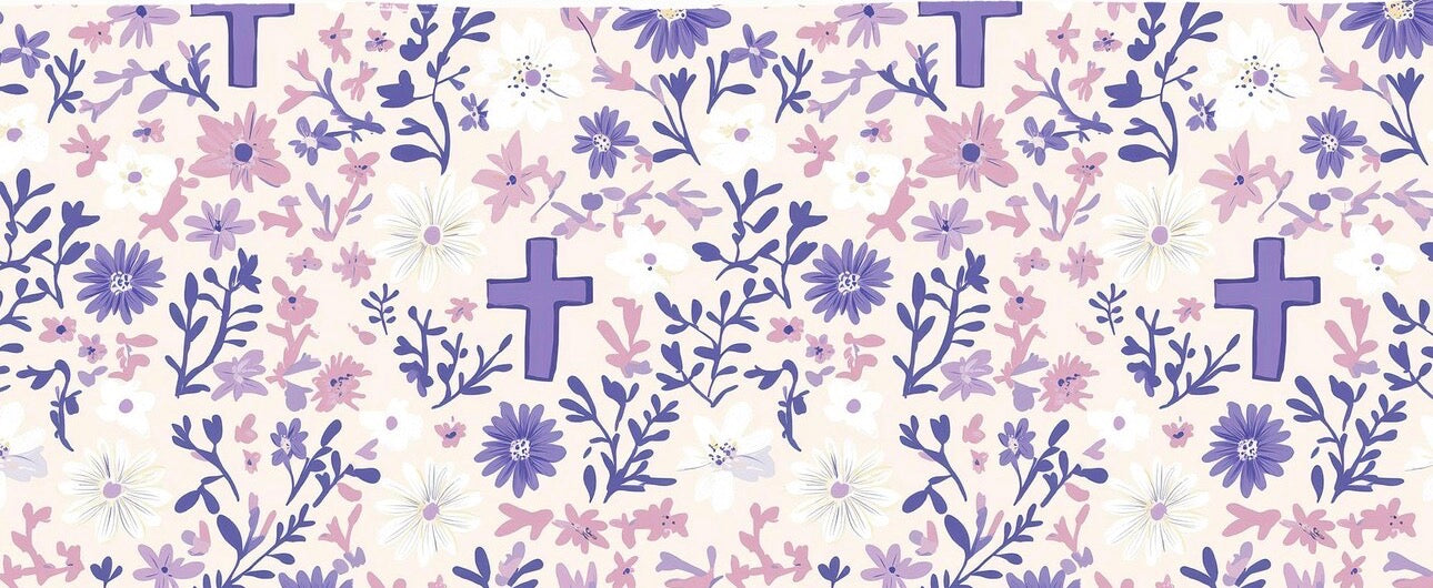 Purple Cross Single Hat Bill DTF Prints