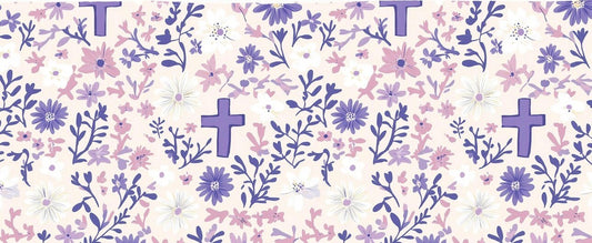 Purple Cross Single Hat Bill DTF Prints