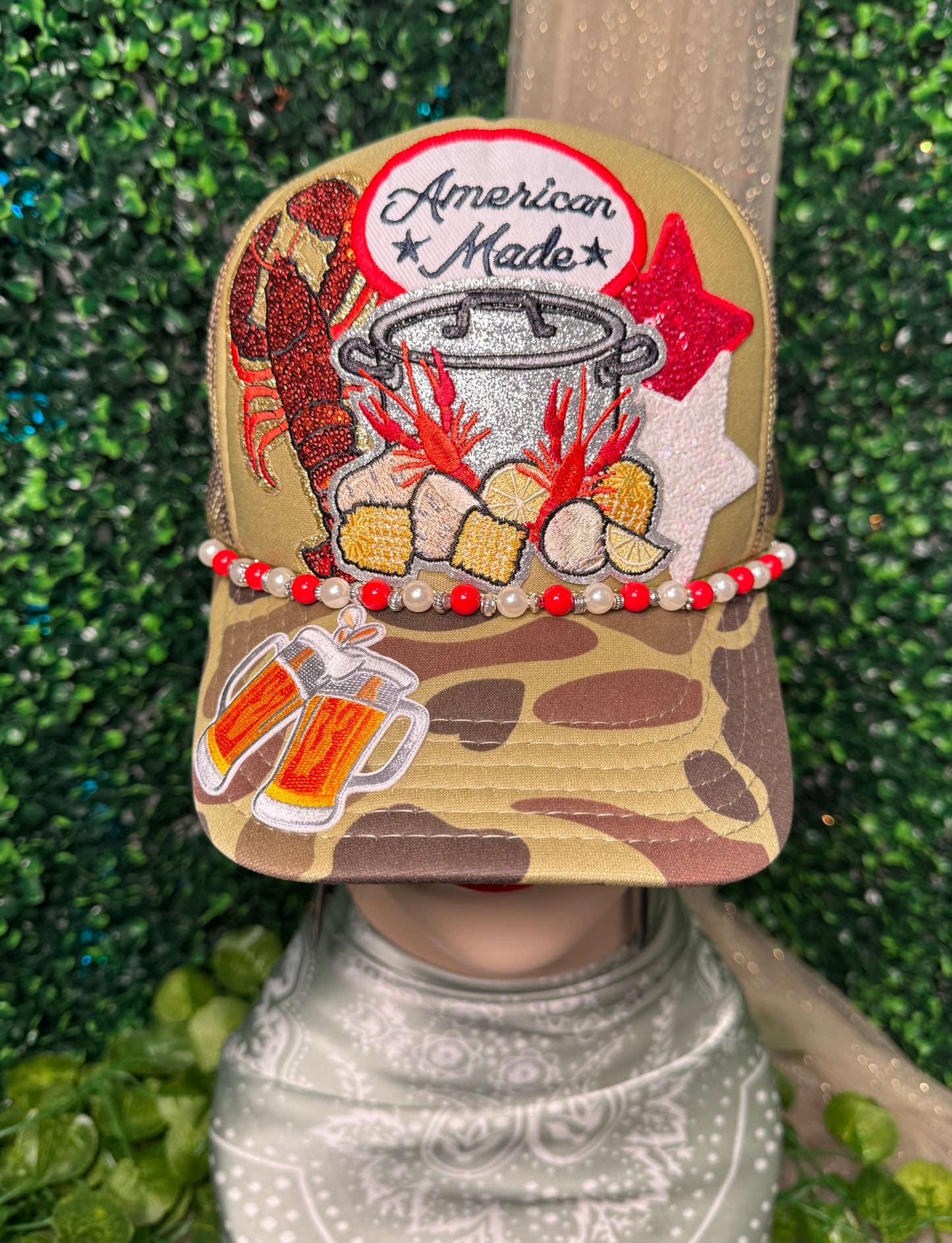Crawfish Camo American Trucker Hat
