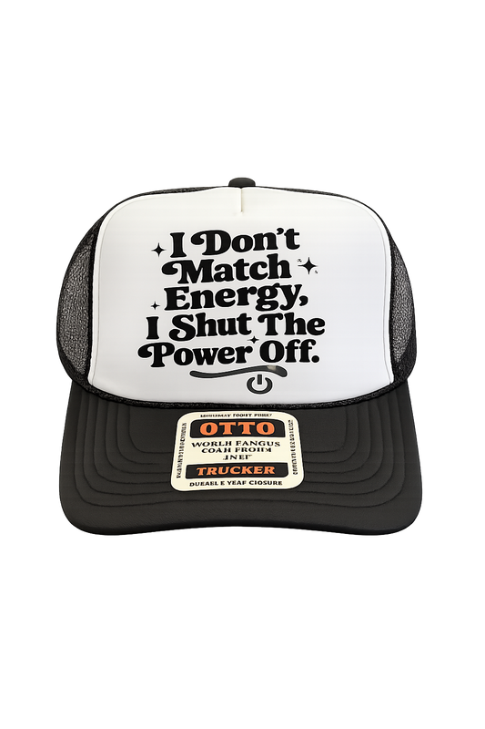 Match Energy Full Front DTF Prints Hat Patch