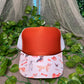 Burnt Orange with Dog Print Hat DTF Premade