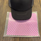 Pink Checkered Single Hat Bill DTF Prints