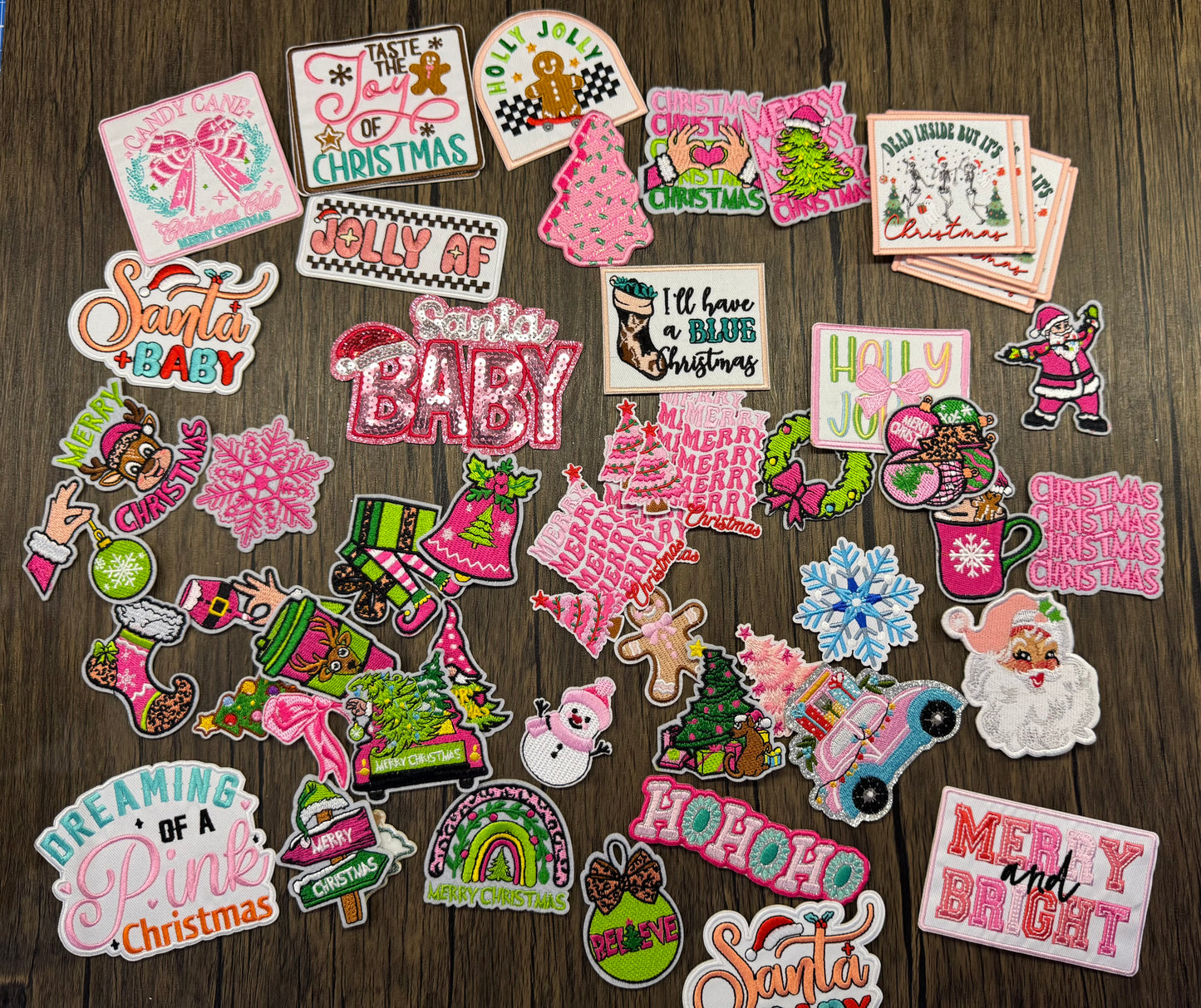 Christmas Hat Patches Grab Bag Wholesale