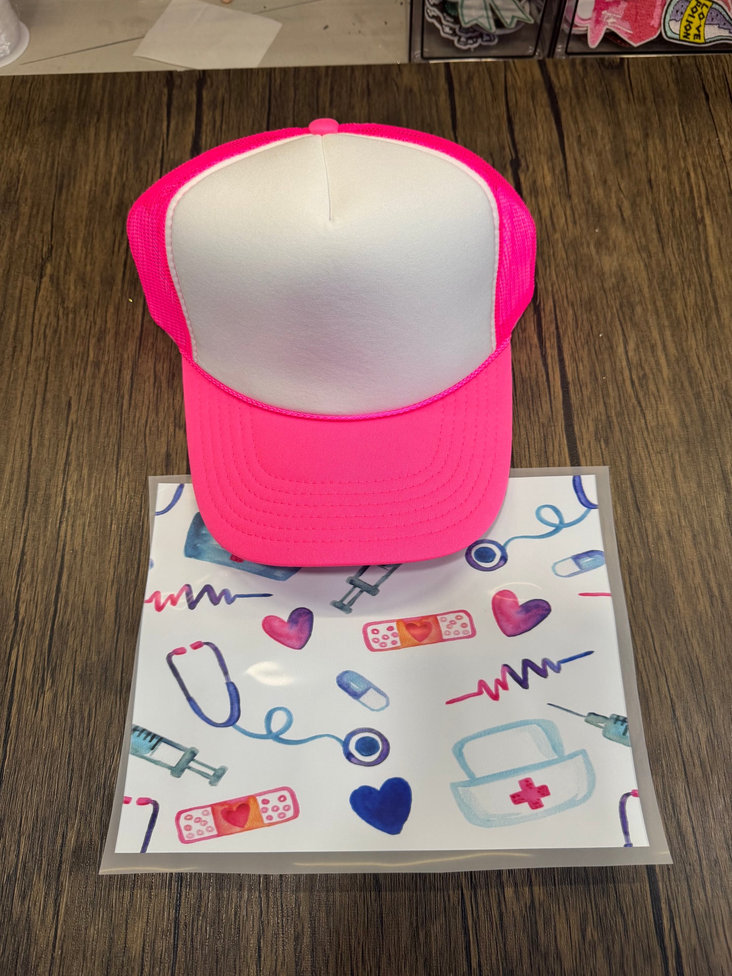Nurse Single Hat Bill DTF Prints
