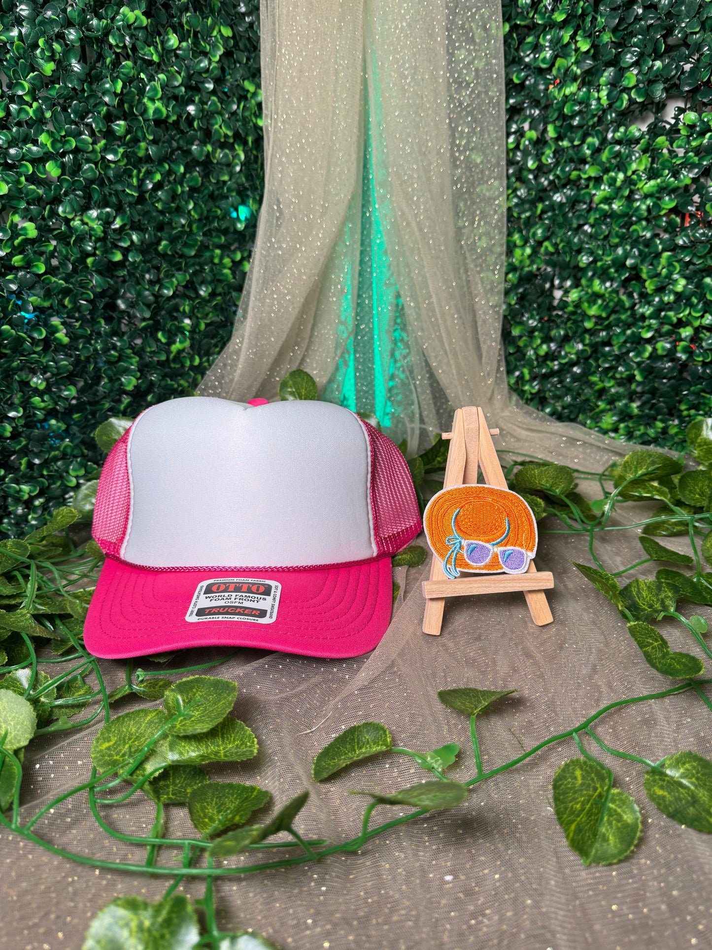 Sun Hat with Glasses Hat Patch Wholesale