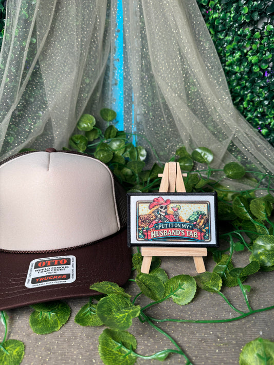 Put It On My Husbands Tab Hat Patches Wholesale