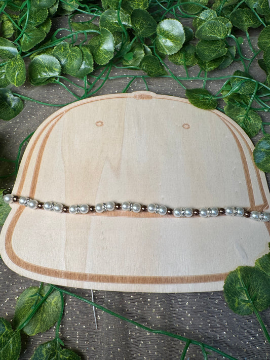 Pearl and Brown Hat Chain Wholesale
