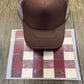 Maroon Plaid Single Hat Bill DTF Prints