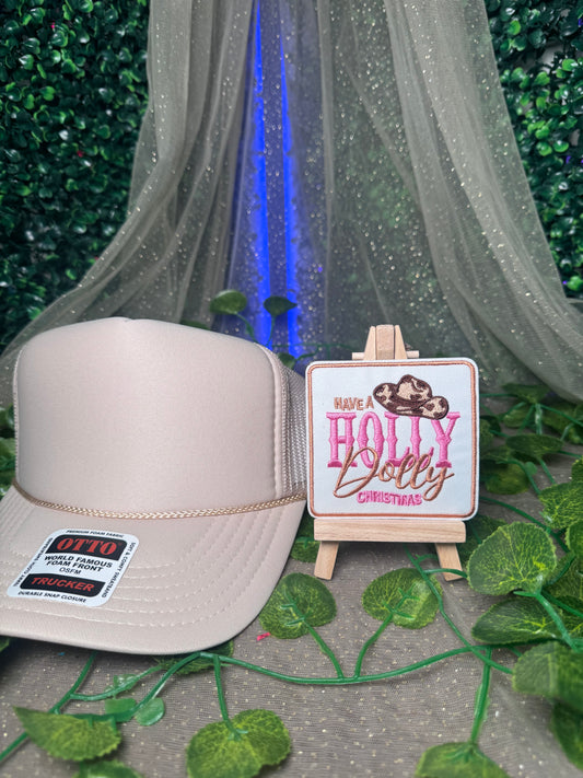 Have A Holly Dolly Christmas Custom Hat Patch Wholesale