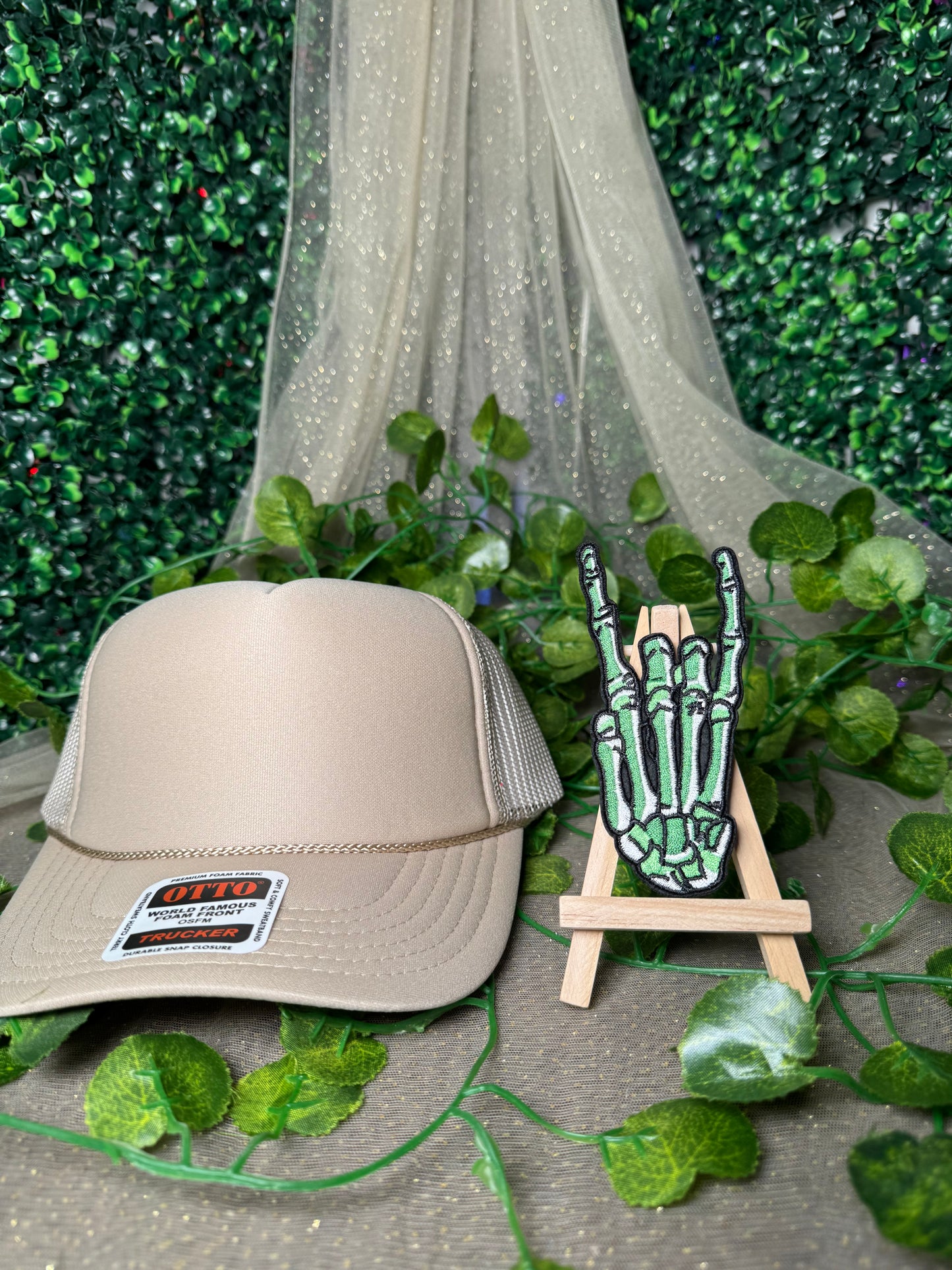 Skeleton Hand Hat Patches Wholesale