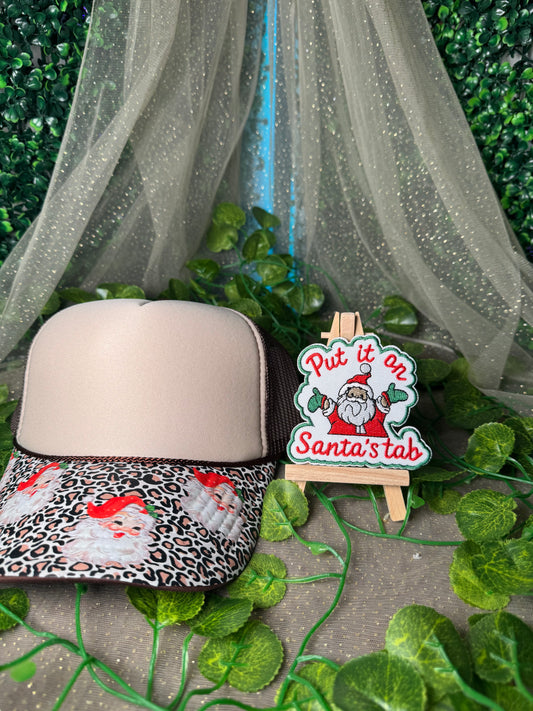 Put It On Santa's Tab Hat Patches Wholesale