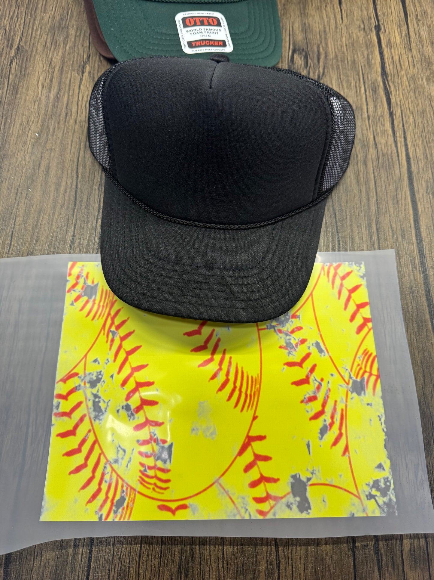 Softball Single Hat Bill DTF Prints