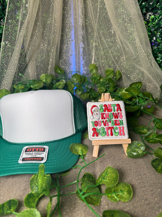 Santa Knows B*tch Hat Patch Wholesale