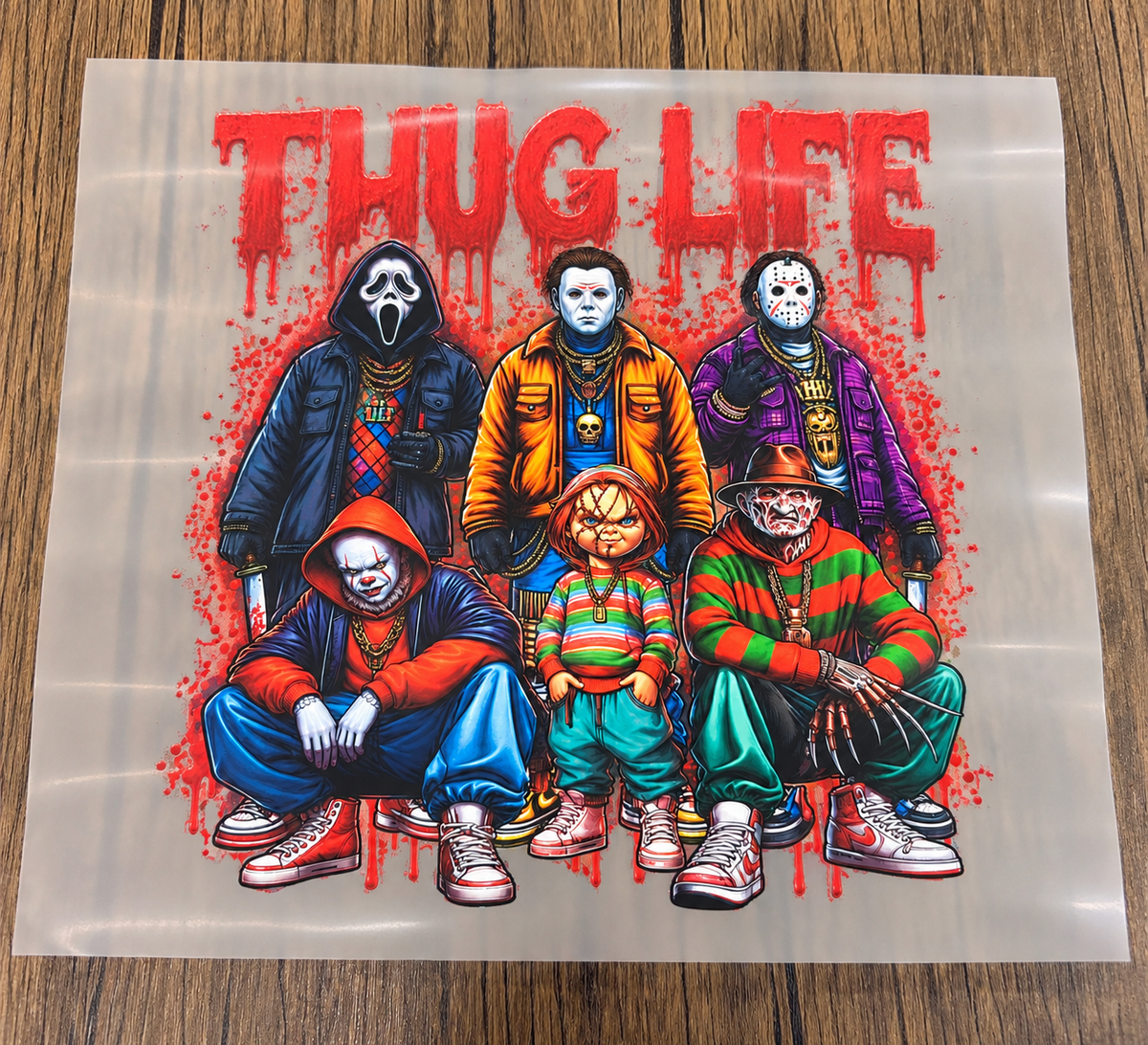 Halloween Thug Life Full Size Tops DTF Prints