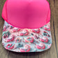 Pink and Teal Santa Sleigh Hat DTF Premade
