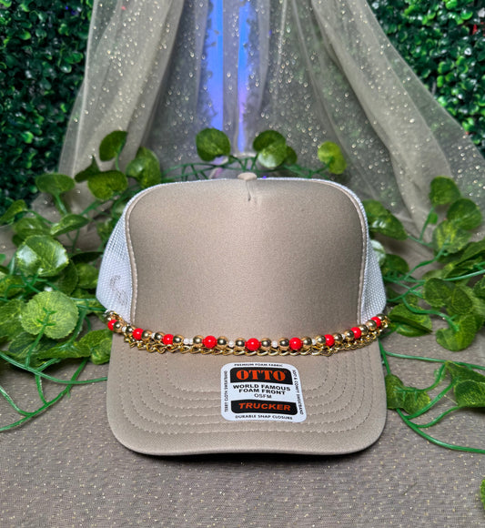 Red and Gold Double Chain Hat Chain Wholesale