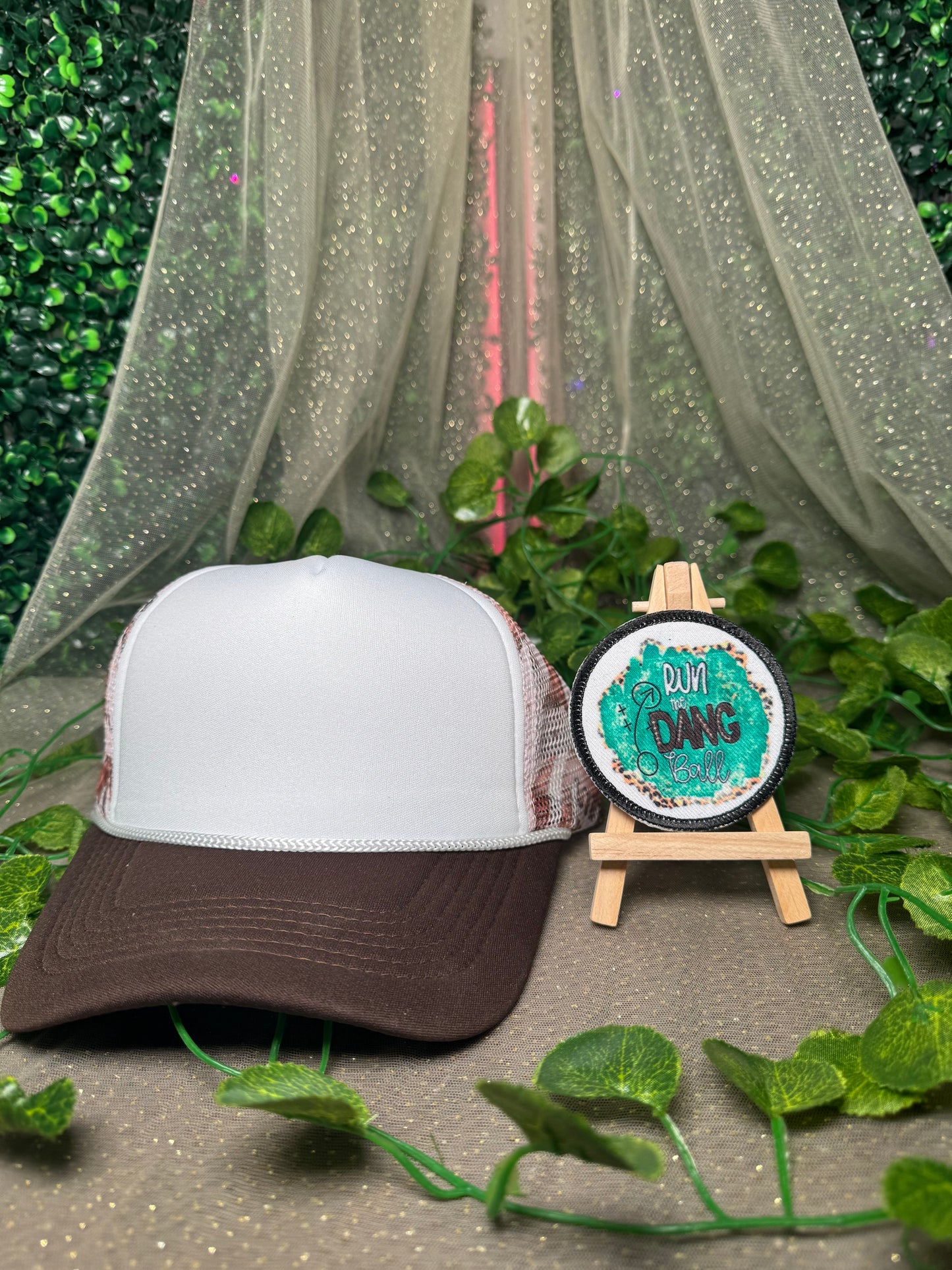 Round Run The Dang Ball Hat Patches Wholesale