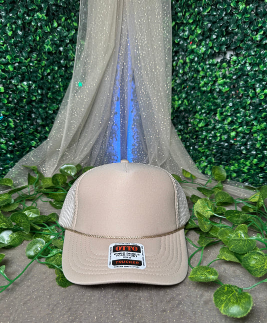 Tan Foam Front Trucker Hat Wholesale