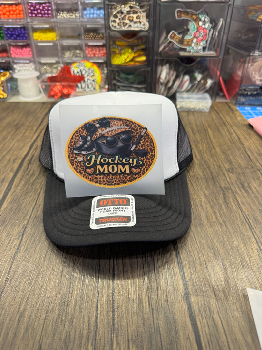 Hockey Mom Single Front Hat DTF Prints
