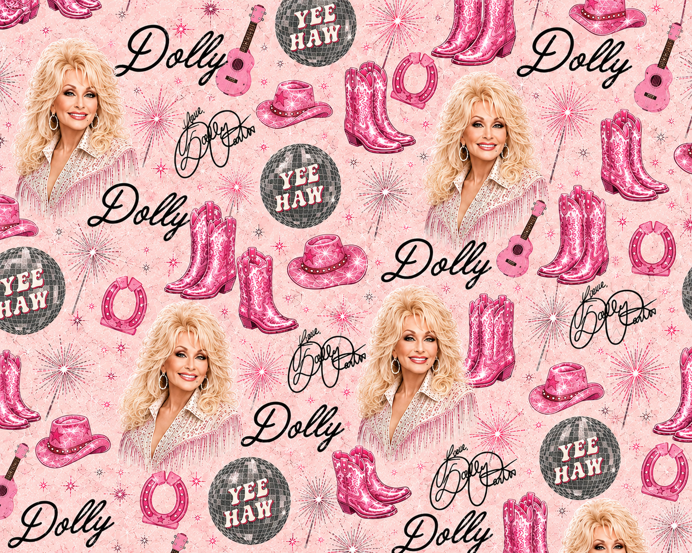 Yee Hay Dolly Single Hat Bill DTF Prints