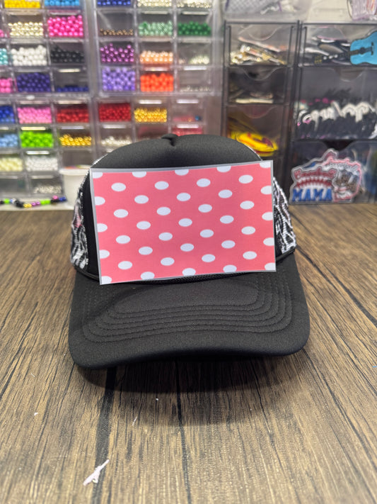 Polka Dot Single Front Hat DTF Prints
