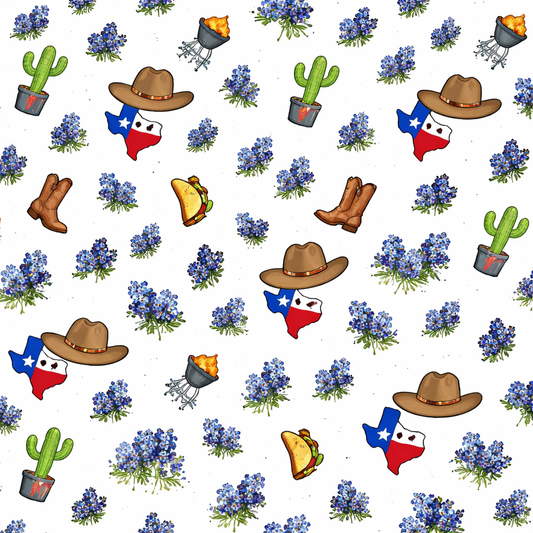 Texas Single Hat Bill  Prints