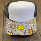 Baseball Softball  Transparent Single Hat Bill DTF Prints