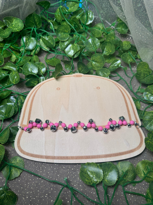 Pink and Silver Bells Hat Chain Wholesale