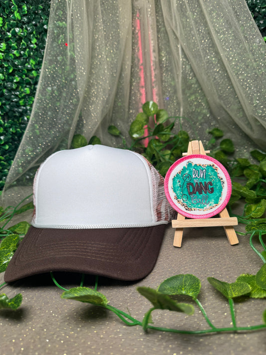 Round Run The Dang Ball Hat Patches Wholesale
