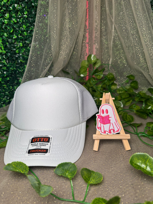 Pink Ghost Book Hat Patch Wholesale