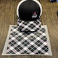 Black Strips Plaid Single Hat Bill DTF Prints