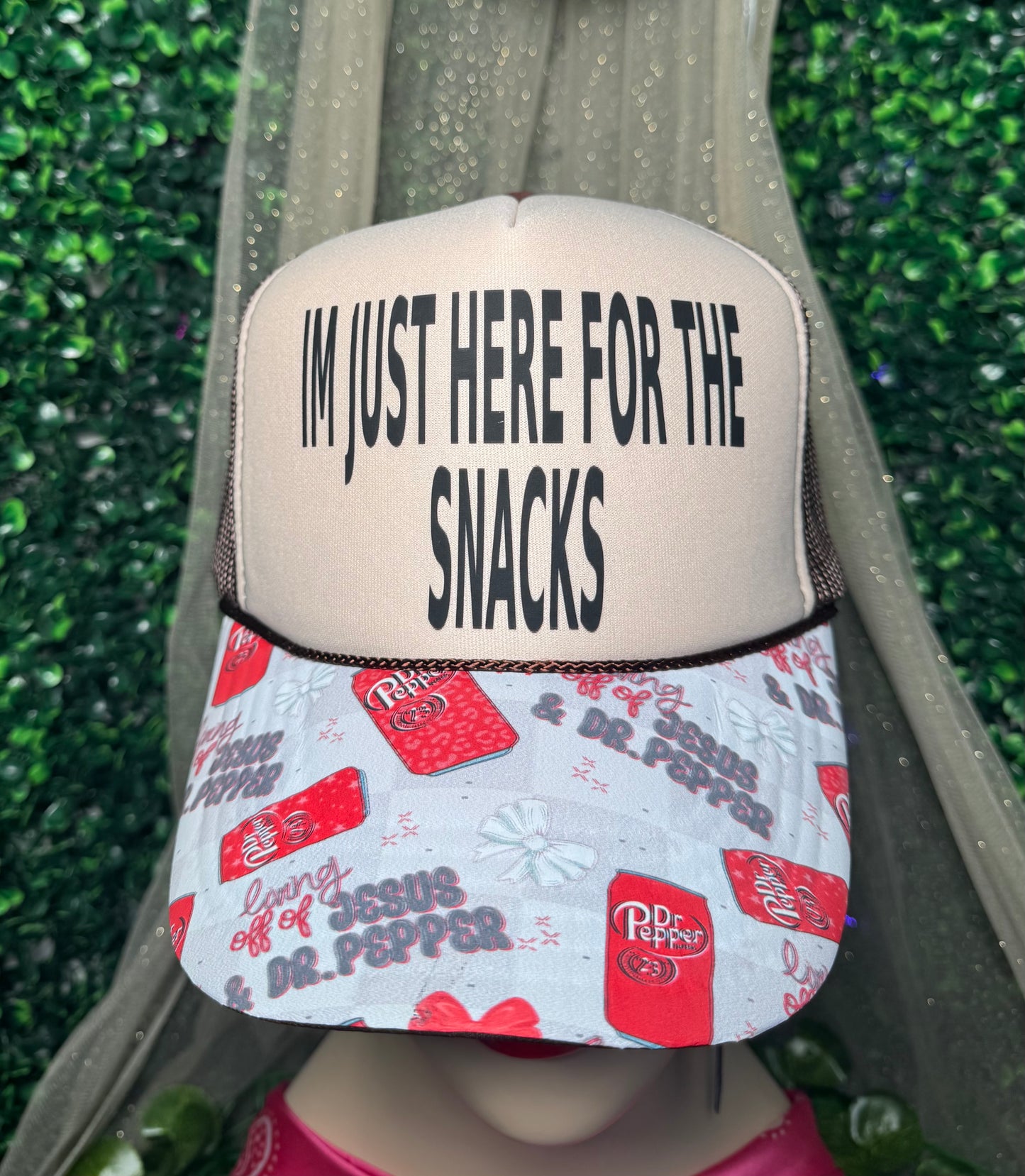 Im Just Here For The Snacks Trucker Hat
