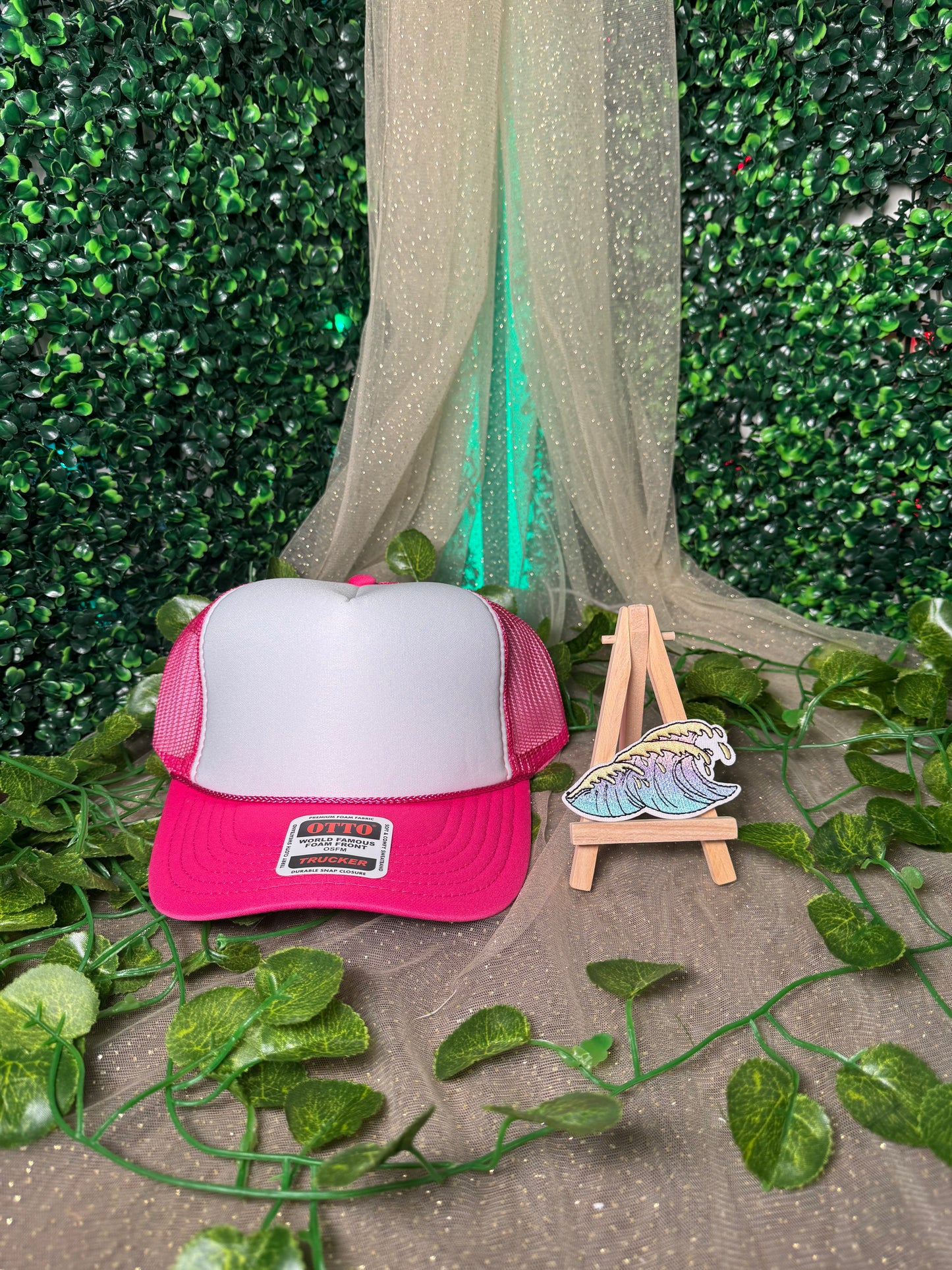Pink Waves Hat Patch Wholesale