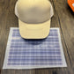 Blue Plaid Single Hat Bill DTF Prints