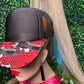 Red Hockey Blank Trucker Hat
