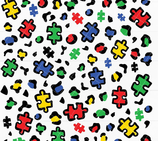 Down Syndrome Puzzle (translucent background) Single Hat Bill DTF Prints