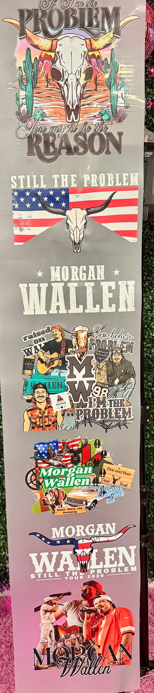 Morgan Wallen Shirt Size Gang Sheet DTF Prints
