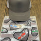 Track Hat Bill Single DTF Prints